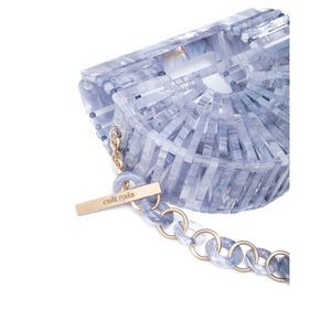 Cult Gaia Ark Nano Marble Acrylic Belt Bag, Slate